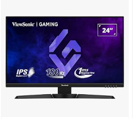 شاشة عرض للألعاب IPS سلسلة XG2409 مقاس 24 بوصة بمعدل تحديث 180 هرتز ومعدل استجابة 1 مللي ثانية، مع حامل مريح بالكامل قابل للتعديل من فيوسونيك
